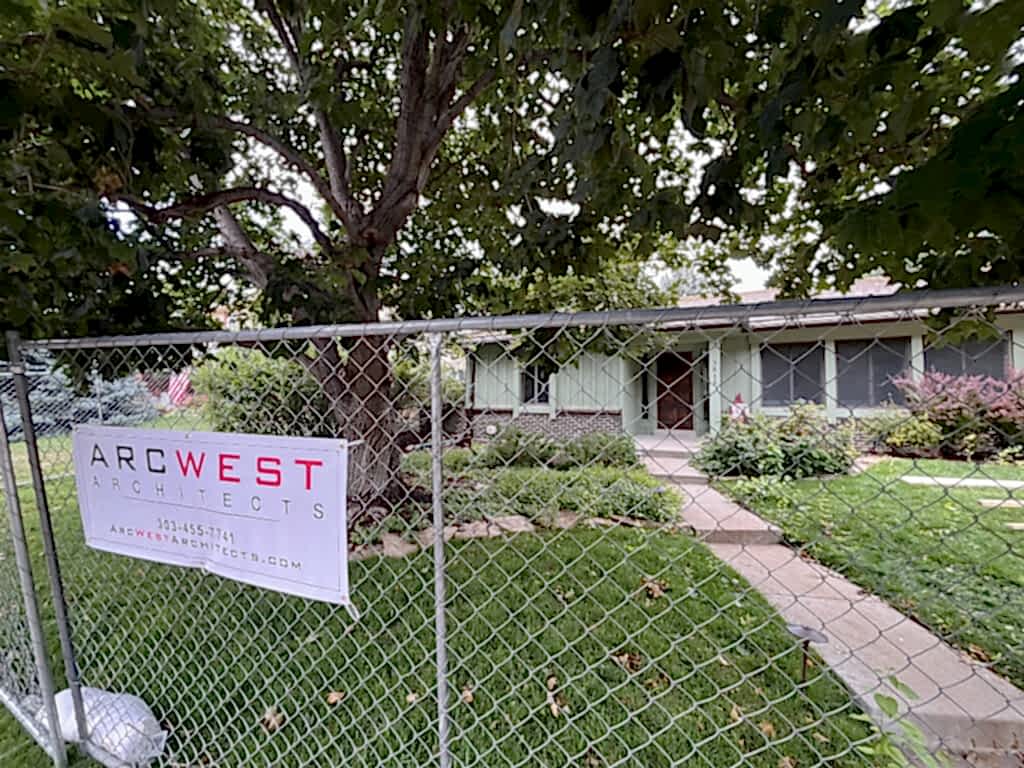 ArcWest Architects Pop-Top Addition underway in the Hampden South neighborhood of Denver